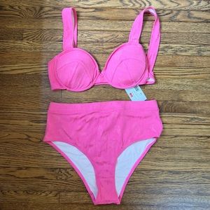 Solid & Striped pink bikini NWT